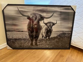 Glass framed wall art