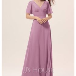 Mauve Bridesmaids Or Formal Dress