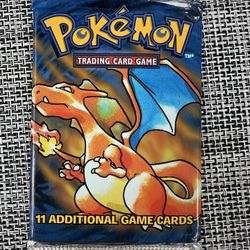 1999 Pokemon Base Set Unlimited booster pack Charizard FACTORY SEALED