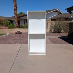 White Bookcase, Wide, Good Condition
