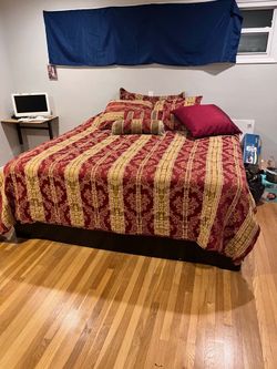 King Bed Frame with Bedding Set