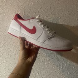 Red And White Jordan 1 Lows Size 13