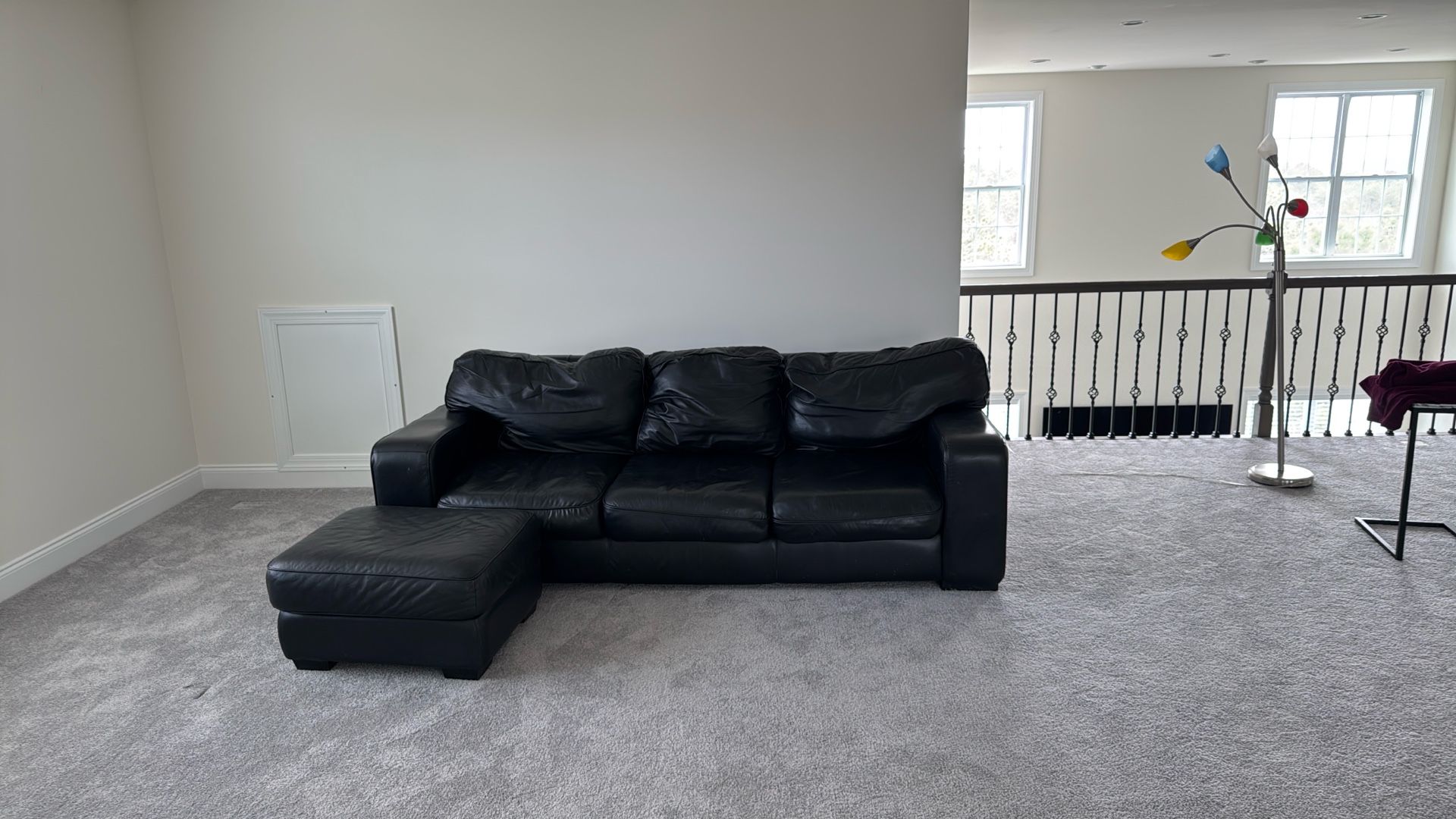 Genuine Leather Sofa With Matching Ottoman 4 Sale!