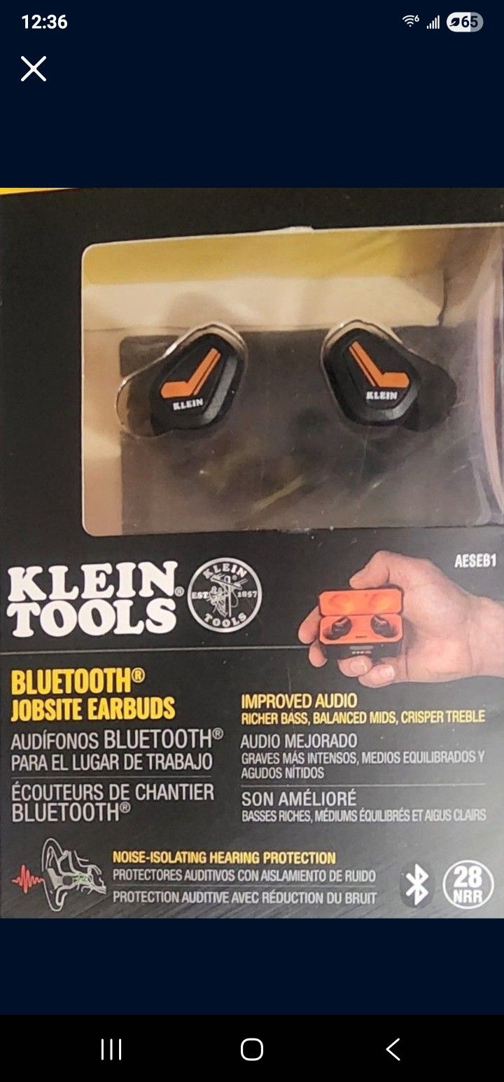 Klein Tools Bluetooth Jobsite. Earbuds