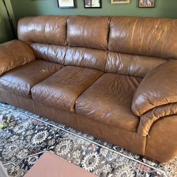 Brown Leather Couches 