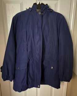 Women’s Hooded Zip/Snap Jacket Size Large