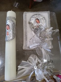 Confirmation Set Of Candle, Bible, And Pin