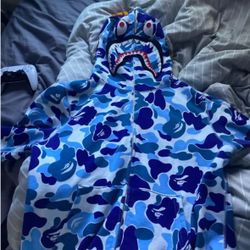 Blue Bape Hoodie XL