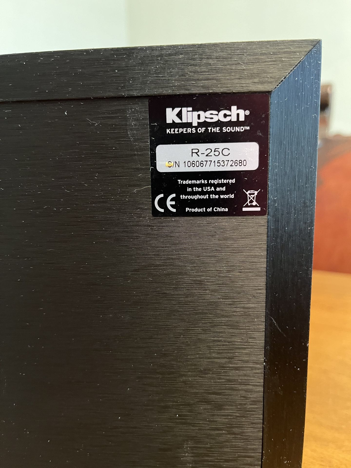 Klipsch RB10 Bookshelf Speakers & R25C Center Channel Speaker for