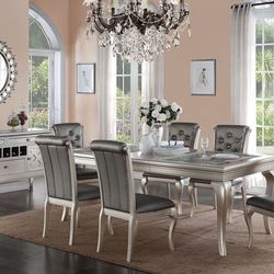 Silver Dining Table Set