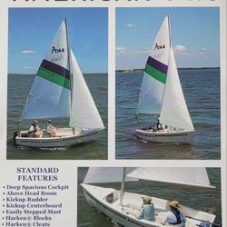 2014 American 14.6' Daysailer Sailboat w/ Mailsail, Trailer, and Cover