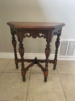 Small, solid wood table 30 inches/15 inches