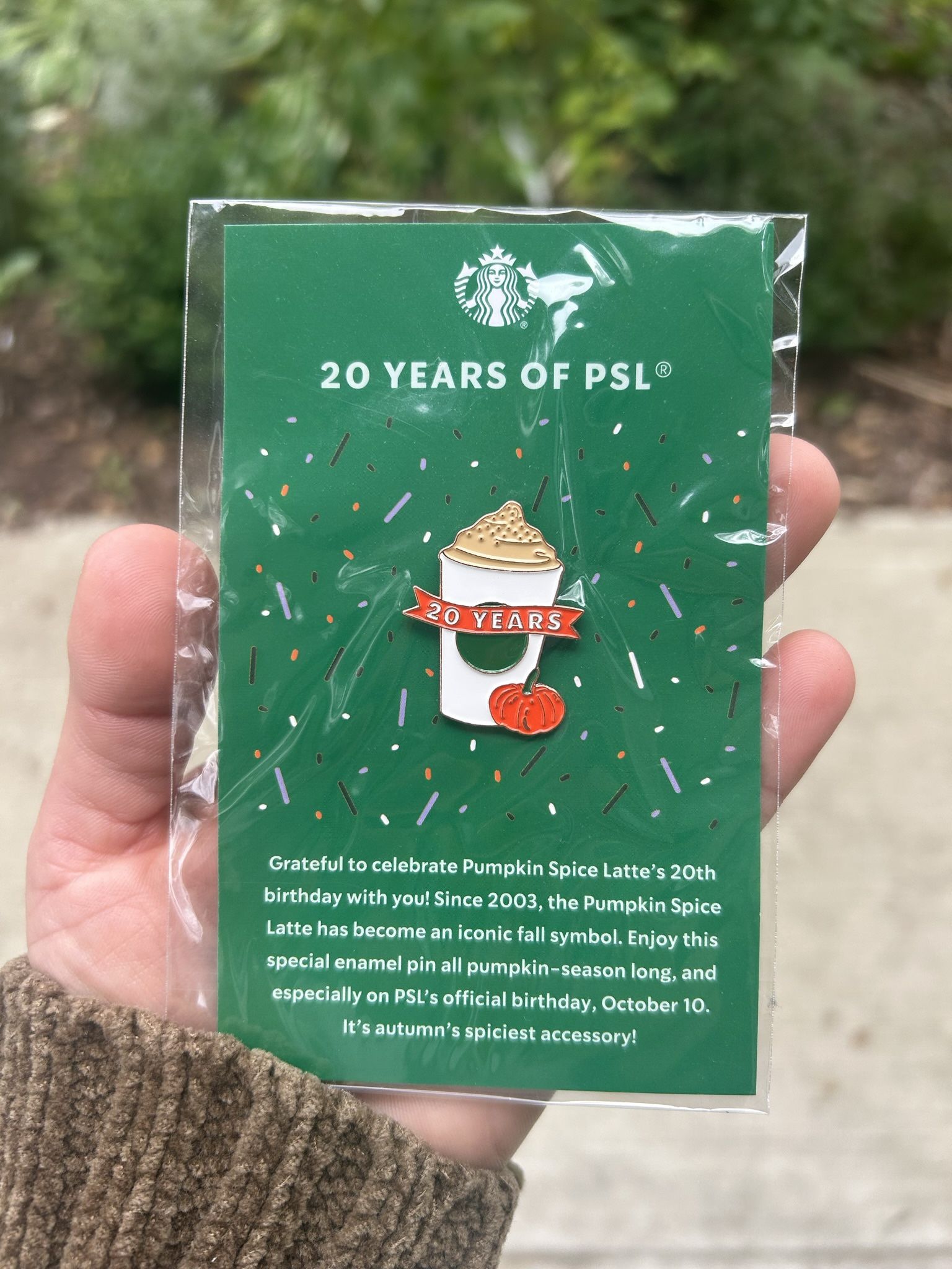 Starbucks Pumpkin Spice Lapel Pin