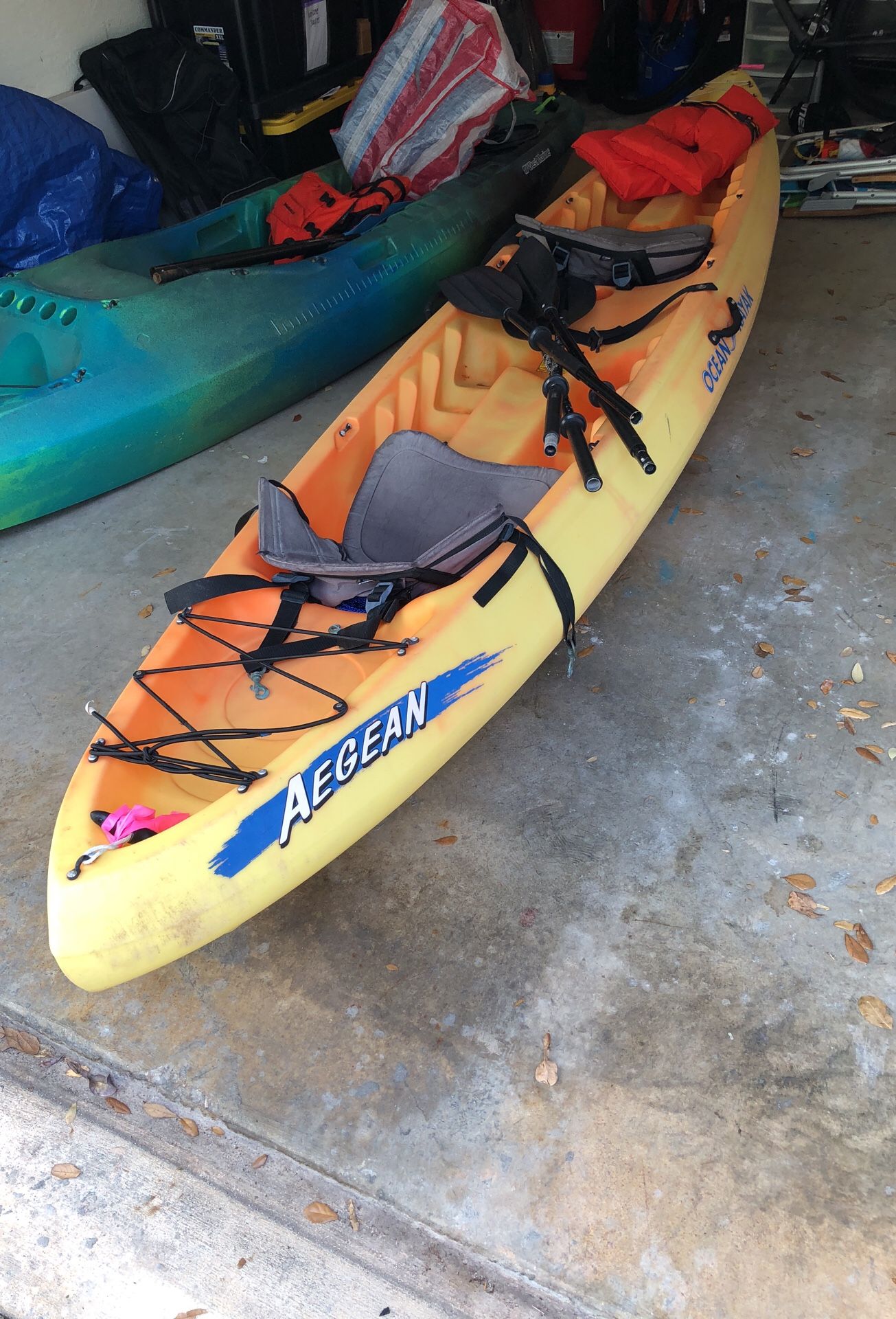 Tandem kayak Ocean kayak Aegean Malibu kayak