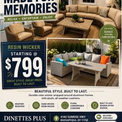☀️ RESIN WICKER OUTDOOR SETS STARTING @ $799! ☀️