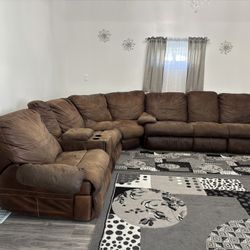 Brown Long Couch 