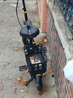 Black Electric Bike with Rear Basket