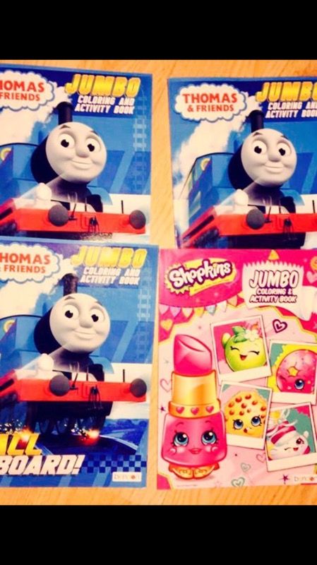 THOMAS & FRIENDS, SHOPKINS COLORING BOOKS