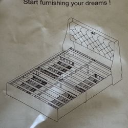 Queen Bed Frame with RGBW LED Lights Headboard & 4 Storage Drawers