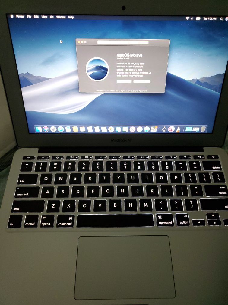 !!$350 FINAL PRICE!! 2015 Apple MacBook Air 11.6" LED Laptop 1.6GHz Intel i5 4GB 128GB SSD MJVM2LLA. Works very GOOD; Condition is GREAT