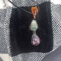 Handmade Mushroom Crystal Necklace 