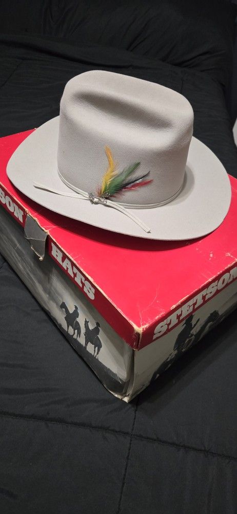 Original 1980s Stetson Silver Belly Hat
