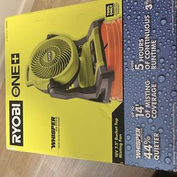 Ryobi 18v One+ Bucket Top Misting Fan