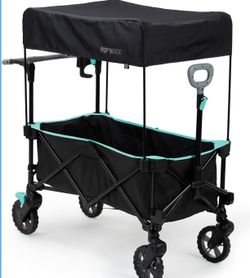 Ingenuity Ingenuity Pop 'N Ride Lightweight Stroller Wagon - Face-to-Face Seats for 2 with 3-Point Harnesses & Sun