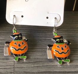 Halloween Dressed-up Cat Earrings