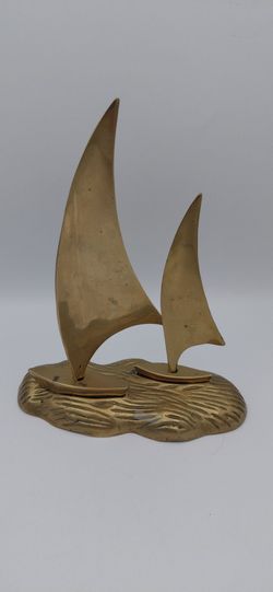 Vintage Brass Sailboats