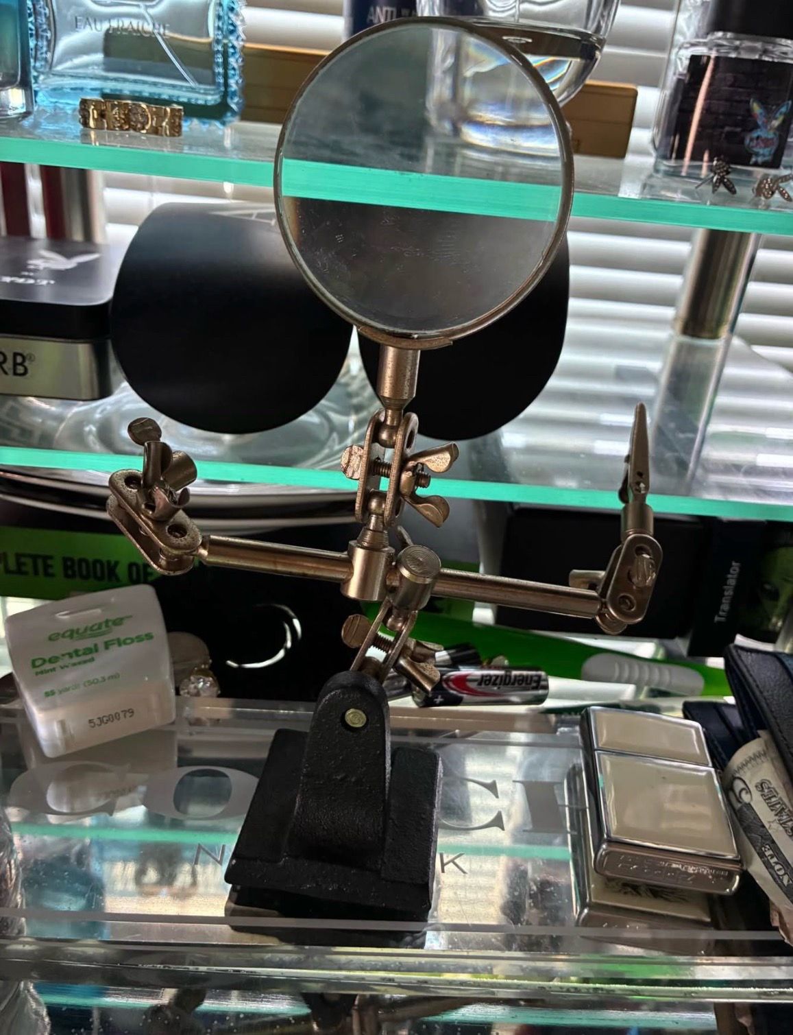 Helping hands magnifying glass