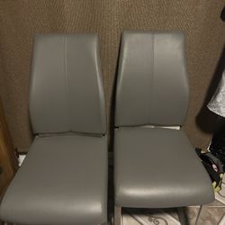 leather Metal Chairs Set