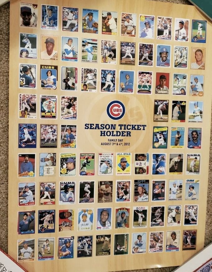 New Chicago Cubs Season Ticket Holder Family Day August 3rd and 4th baseball sports cards poster 