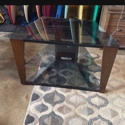 Wood And Glass Tv Stand 