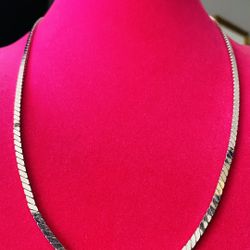 New Gold Tone Herringbone Chain
