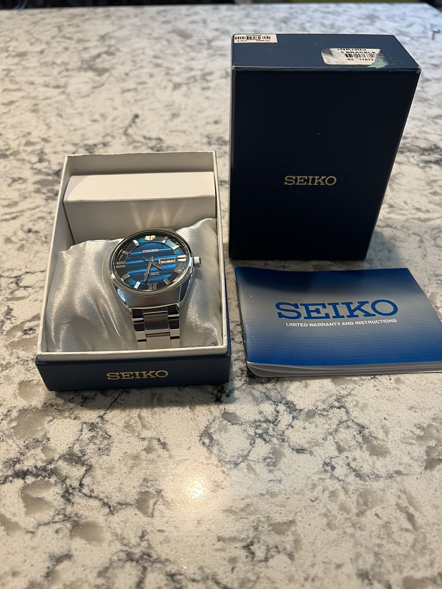 Seiko  Blue Face Day Date Automatic