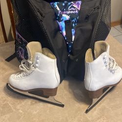 Jackson Ultima Ice Kates Size 2  & Transpack Backpack 