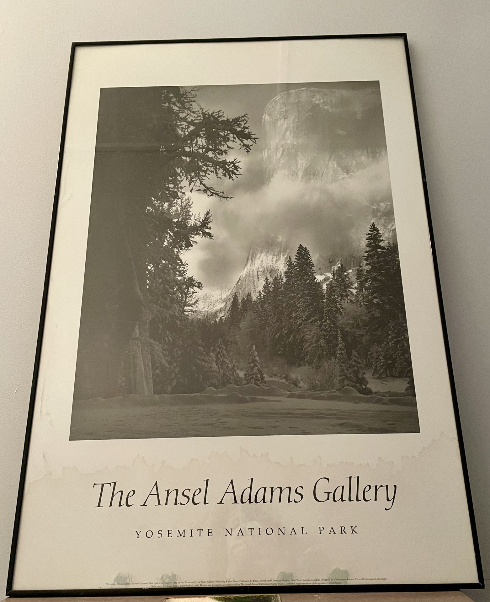 1968 Ansel Adams Gallery “Winter,Sunrise Yosemite National Park”