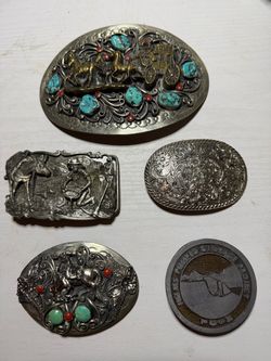 Vintage western style belt buckles