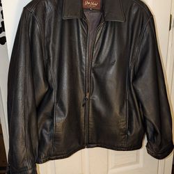 Black Leather Jacket XL