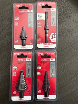 Milwaukee Jam-Free step drill bits
