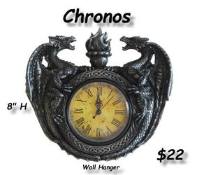 NEW - Chronos Double Dragon Wall Clock