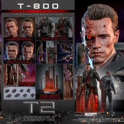 Hot Toys DX46 Terminator T-800 2.0 (Battle Damaged Version) Judgement Day 1/6 Figure