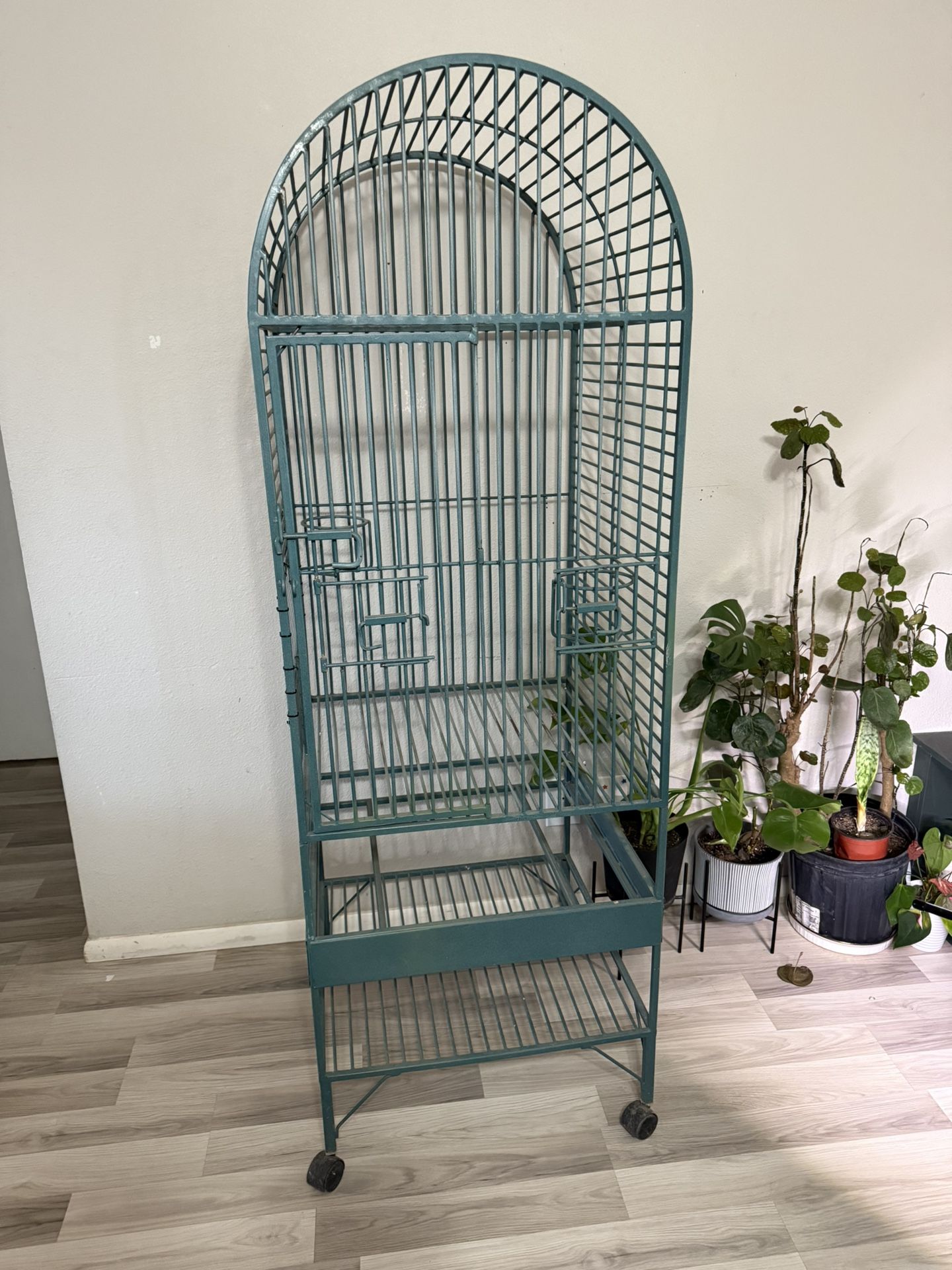 Large Bird Cage On Wheels