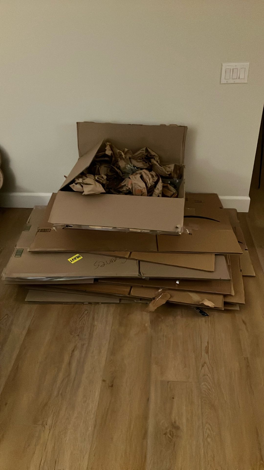Moving Boxes And Paper Various Sizes
