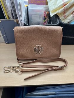 Tory Burch Britten Combo Crossbody in Bark