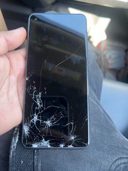 Android Smartphone with Cracked Screen