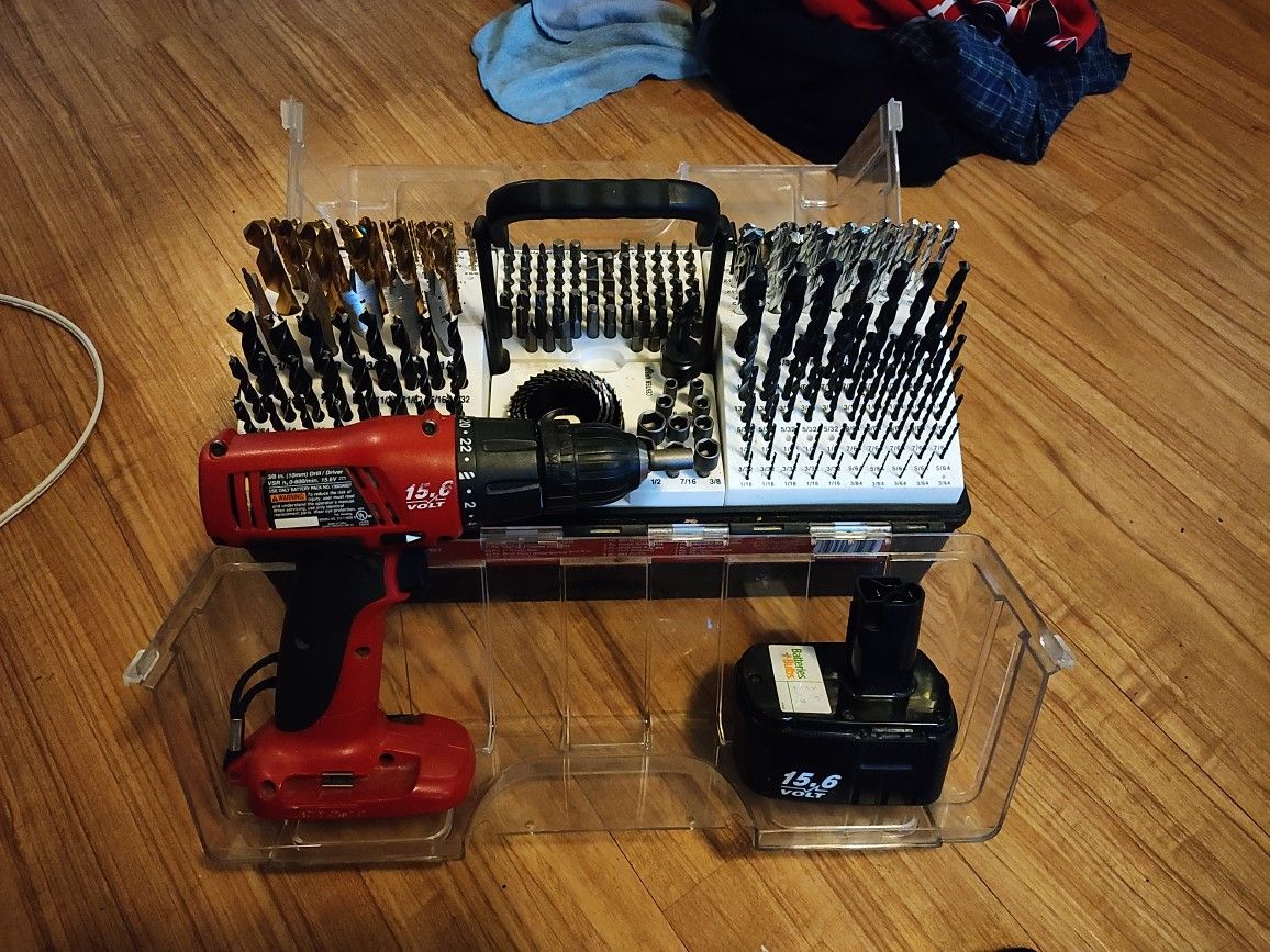 300 Piece Power Drill Accessory Kit With Drill