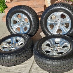 18" CHEVY WHEELS NEW TIRES FALKEN WILDPEAK AT3