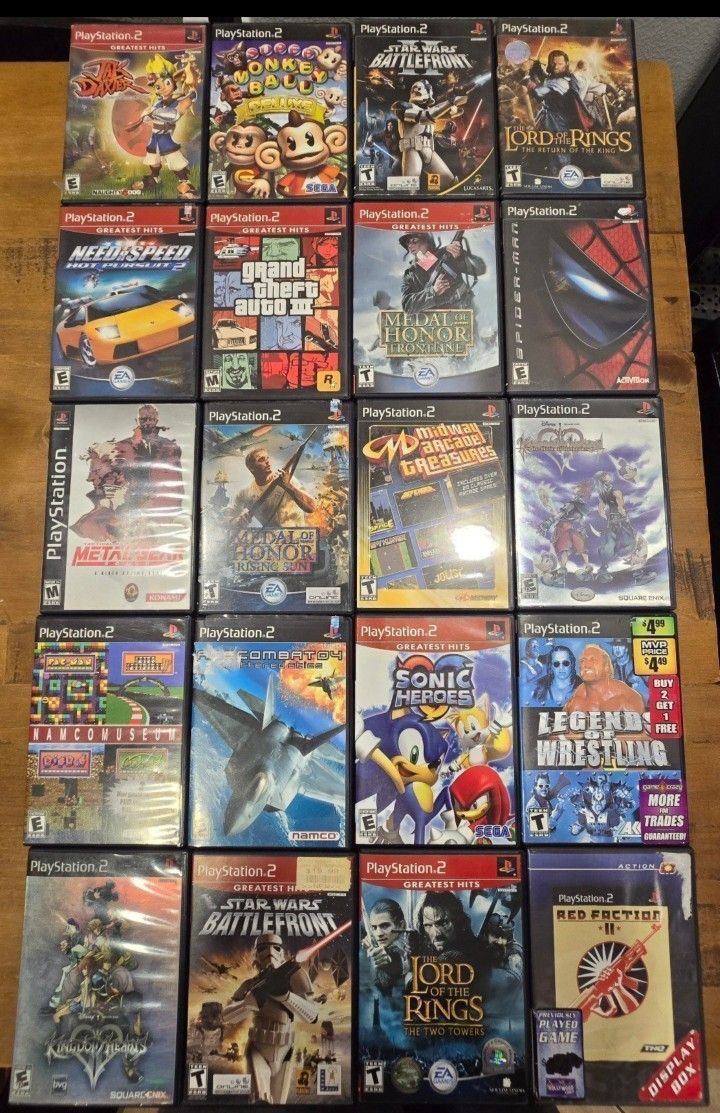 PS2 Games (20) Total $120 FIRM